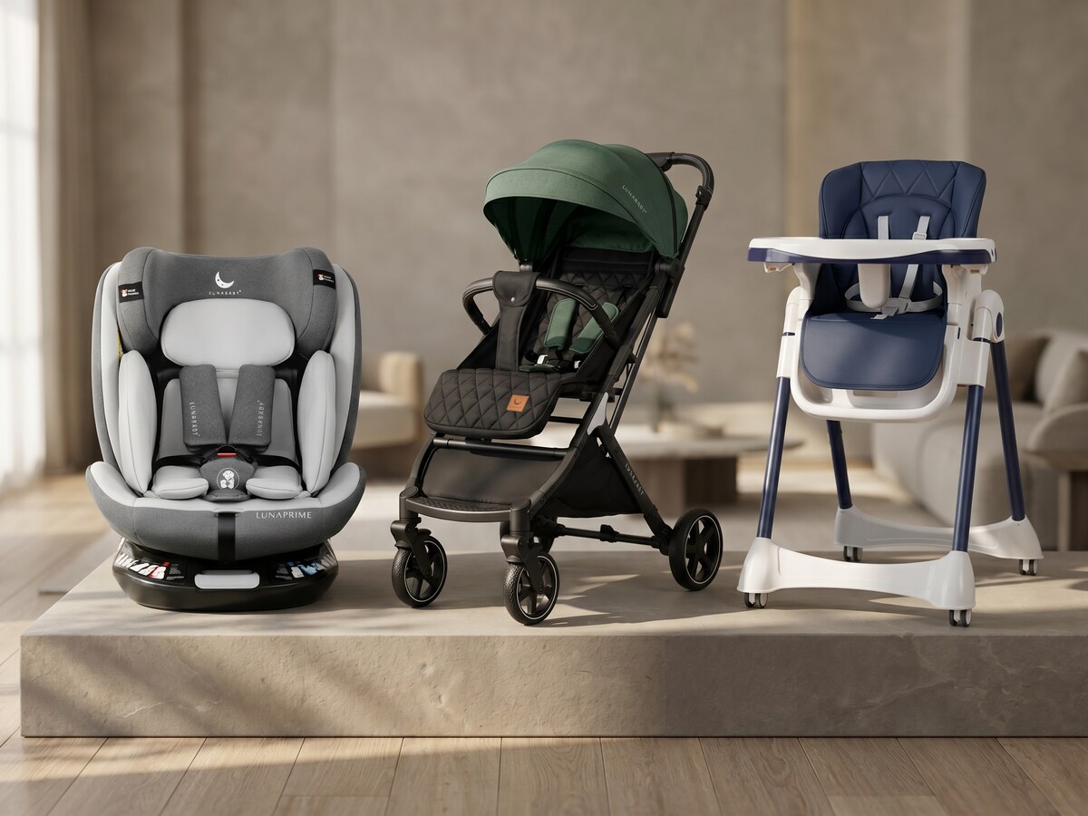 Complete Nursery Prime — LunaPrime carseat, LunaNavi+ stroller and high chair