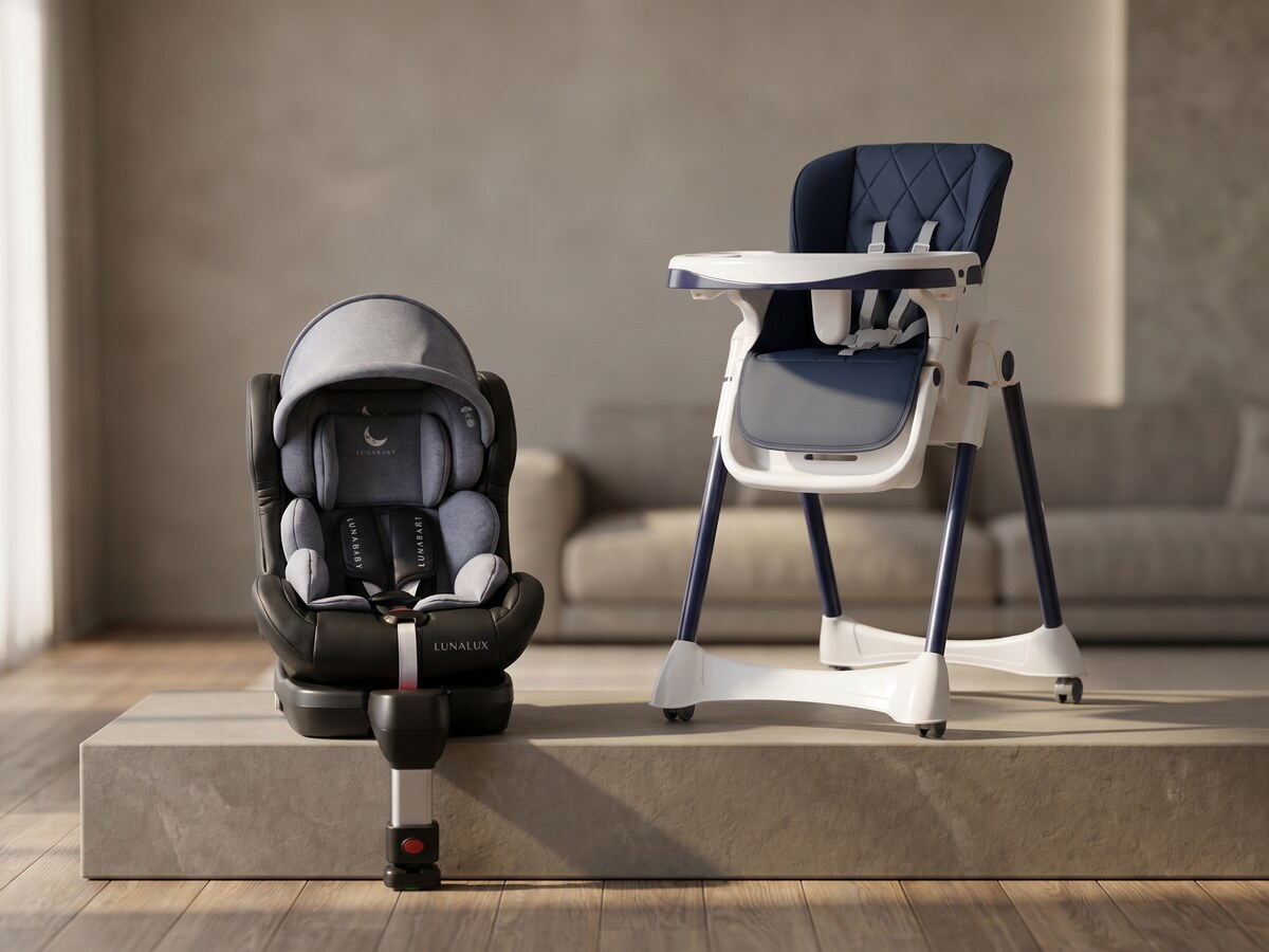Nursery Duo Lux — LunaLux carseat with high chair