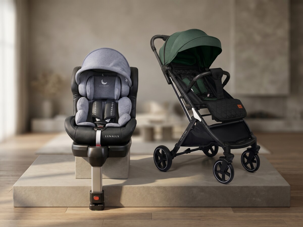 Travel System Lux — LunaLux carseat with LunaNavi+ stroller
