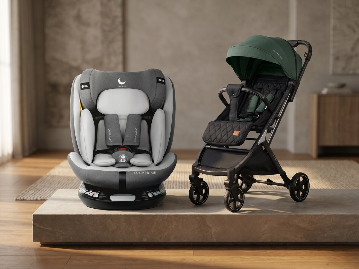 Travel System Prime — LunaPrime carseat with LunaNavi+ stroller